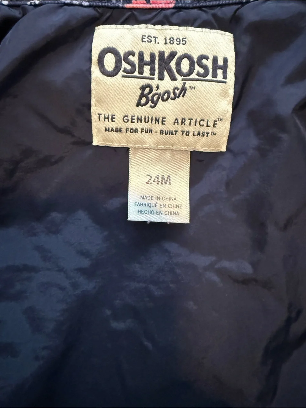 OshKosh B'gosh Navy Quilted Jacket with Navy Pink Floral Pants